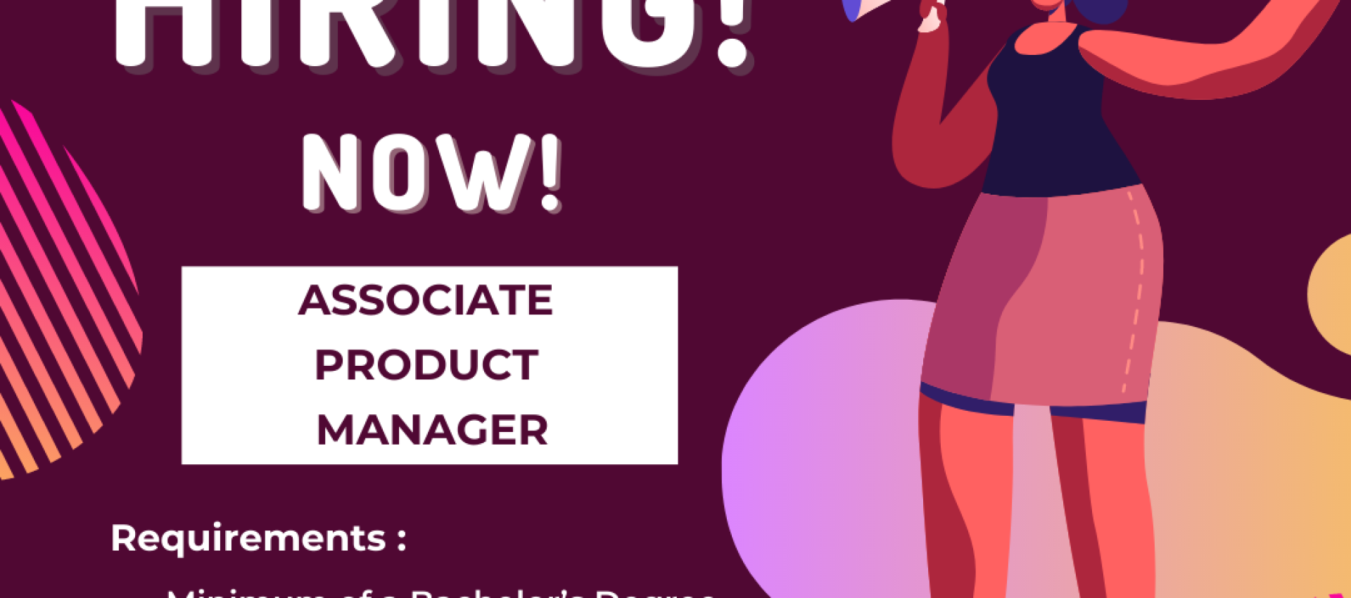 We're hiring ! an Associate Product Manager